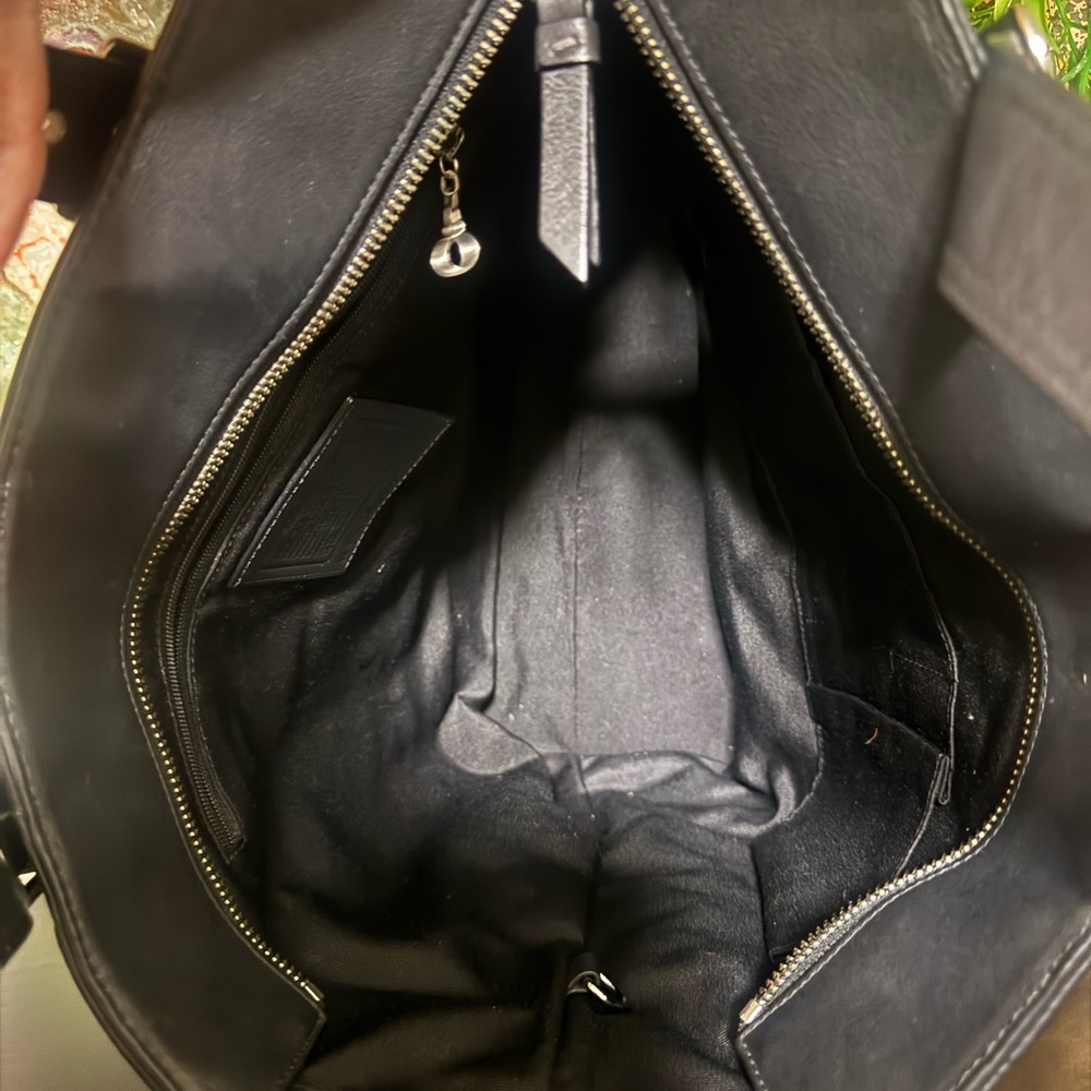 Coach Black Leather Tote Bag - Picture 6 of 11